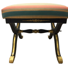 Load image into Gallery viewer, 1920s Vintage Hollywood Regency Painted X-Base Stool-Stool-Antique Warehouse