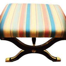 Load image into Gallery viewer, 1920s Vintage Hollywood Regency Painted X-Base Stool-Stool-Antique Warehouse
