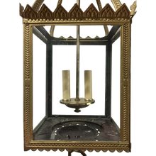 Load image into Gallery viewer, 19th Century French Brass Square Hanging Lantern-Lantern-Antique Warehouse