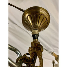 Load image into Gallery viewer, 19th Century French Gilt Brass and Crystal Chandelier - 6 Lights-Chandelier-Antique Warehouse