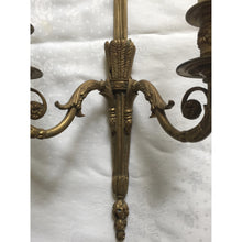 Load image into Gallery viewer, 19th Century French Louis XVI Brass Ribbon Sconces - a pair-Sconces-Antique Warehouse