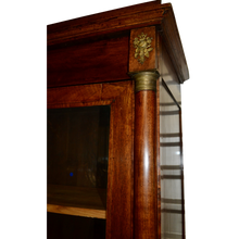 Load image into Gallery viewer, 19th Century French Mahogany Empire Armoire / Cabinet with Brass Mounts and Glass Doors-Armoire-Antique Warehouse