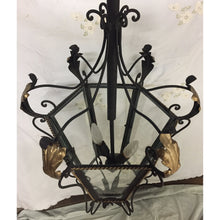 Load image into Gallery viewer, 19th Century Iron & Brass Painted Hanging Lantern-Chandelier-Antique Warehouse