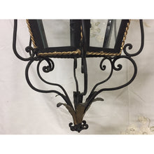 Load image into Gallery viewer, 19th Century Iron & Brass Painted Hanging Lantern-Chandelier-Antique Warehouse