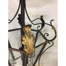 Load image into Gallery viewer, 19th Century Iron & Brass Painted Hanging Lantern-Chandelier-Antique Warehouse