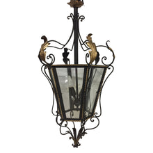 Load image into Gallery viewer, 19th Century Iron & Brass Painted Hanging Lantern-Chandelier-Antique Warehouse