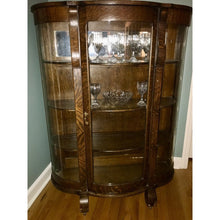 Load image into Gallery viewer, Antique American Bow Glass China Cabinet - Chittendon & Eastman-Cabinet-Antique Warehouse