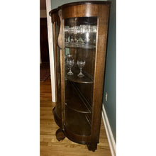 Load image into Gallery viewer, Antique American Bow Glass China Cabinet - Chittendon & Eastman-Cabinet-Antique Warehouse