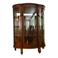 Load image into Gallery viewer, Antique American Bow Glass China Cabinet - Chittendon & Eastman-Cabinet-Antique Warehouse