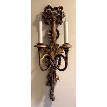 Load image into Gallery viewer, Early 20th Century Italian Gilt Wood Carved Sconce - Large 32"H-Sconces-Antique Warehouse