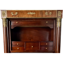 Load image into Gallery viewer, Empire Mahogany Secrétaire à abattant with Brass Mounts and Marble Top-Secretaire-Antique Warehouse