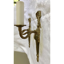 Load image into Gallery viewer, French Louis XVI Bronze Cast Two Arm Ribbon Sconces - a Pair-Sconces-Antique Warehouse