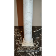 Load image into Gallery viewer, Italian NeoClassical White Marble Column Table Lamp - 41" Tall-Lamp-Antique Warehouse