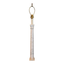 Load image into Gallery viewer, Italian NeoClassical White Marble Column Table Lamp - 41" Tall-Lamp-Antique Warehouse