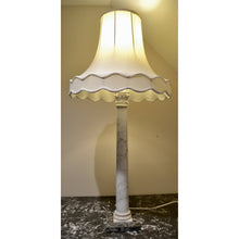 Load image into Gallery viewer, Italian NeoClassical White Marble Column Table Lamp - 41" Tall-Lamp-Antique Warehouse