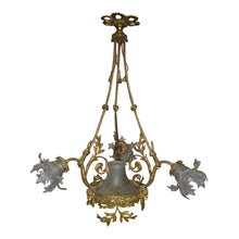 Load image into Gallery viewer, Renaissance style Gilt-Bronze and Patinated-Bronze Chandelier-Chandelier-Antique Warehouse