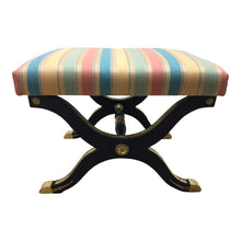 Load image into Gallery viewer, 1920s Vintage Hollywood Regency Painted X-Base Stool-Stool-Antique Warehouse