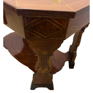 1940's Italian Inlaid Octagon Cocktail | Coffee Tables-Cocktail Table-Antique Warehouse