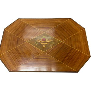 1940's Italian Inlaid Octagon Cocktail | Coffee Tables-Cocktail Table-Antique Warehouse