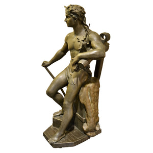 19th Century Bronze Sculpture "Le Commerce" by Ernest Justin Ferrand-Sculpture-Antique Warehouse