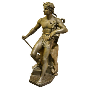 19th Century Bronze Sculpture "Le Commerce" by Ernest Justin Ferrand-Sculpture-Antique Warehouse