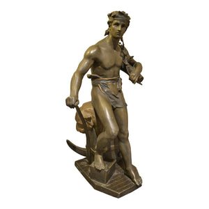 19th Century Bronze Sculpture "Le Commerce" by Ernest Justin Ferrand-Sculpture-Antique Warehouse