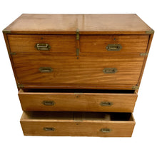 Load image into Gallery viewer, 19th Century English Mahogany Campaign Chest with Secrétaire Drop Front-Chest-Antique Warehouse