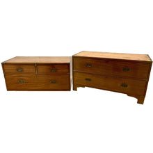 Load image into Gallery viewer, 19th Century English Mahogany Campaign Chest with Secrétaire Drop Front-Chest-Antique Warehouse
