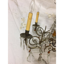 Load image into Gallery viewer, 19th Century French Brass Chandelier with Amber Crystals - 6 Light-Chandelier-Antique Warehouse