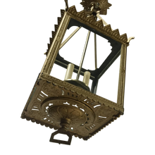 Load image into Gallery viewer, 19th Century French Brass Square Hanging Lantern-Lantern-Antique Warehouse