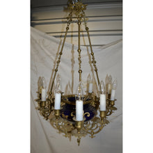 Load image into Gallery viewer, 19th Century French Bronze and Porcelain Chandelier - 9-Lights-Chandelier-Antique Warehouse