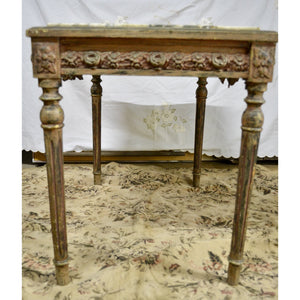 19th Century French Carved Cocktail | Coffee Table with Marble top-Cocktail Table-Antique Warehouse