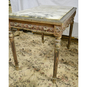 19th Century French Carved Cocktail | Coffee Table with Marble top-Cocktail Table-Antique Warehouse