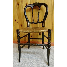 Load image into Gallery viewer, 19th Century French Country Quebec Painted Chairs with Rush Seats -Set of 6 (2 arm, 4 side)-Chairs-Antique Warehouse