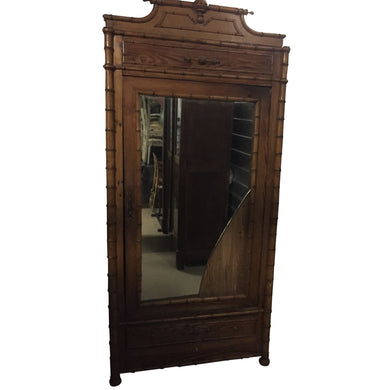 19th Century French Faux Bamboo Armoire-Armoire-Antique Warehouse