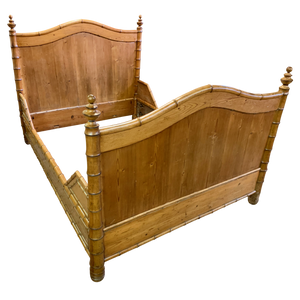 19th Century French Faux Bamboo Bed-Bed-Antique Warehouse