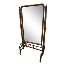 Load image into Gallery viewer, 19th Century French Faux Bamboo Cheval Mirror-Mirror-Antique Warehouse