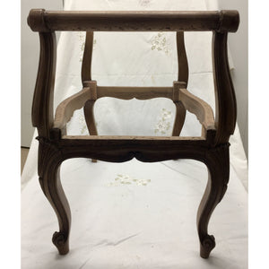 19th Century French Louis XV Carved Walnut Bench | Stool-Stool-Antique Warehouse