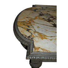 Load image into Gallery viewer, 19th Century French Louis XVI Painted Center Table Console w/ Veined Marble Top-Table-Antique Warehouse