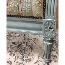 Load image into Gallery viewer, 19th Century French Louis XVI Style Painted Upholstered Headboard with side rails-Bed-Antique Warehouse