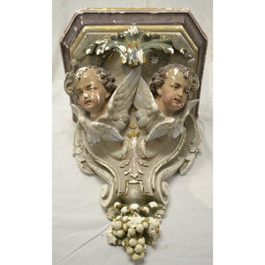 19th Century French Plaster Bracket / Corbel with Cherubs-Decorative-Antique Warehouse
