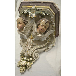 19th Century French Plaster Bracket / Corbel with Cherubs-Decorative-Antique Warehouse