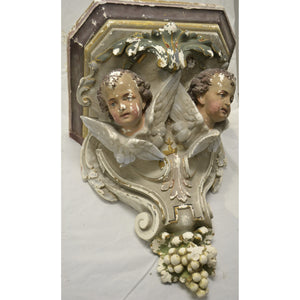 19th Century French Plaster Bracket / Corbel with Cherubs-Decorative-Antique Warehouse