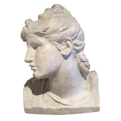 19th Century French Plaster Bust from Union Centrale des Arts Décoratifs-Sculpture-Antique Warehouse