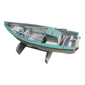 19th Century Maritime Large Painted Model Fishing Boat on Stand - 60" Long-Decorative-Antique Warehouse
