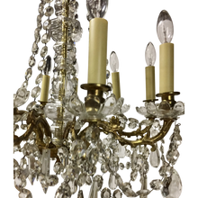 Load image into Gallery viewer, 19th Century Napoleon III French Crystal and Bronze Doré 9-Light Chandelier-Chandelier-Antique Warehouse