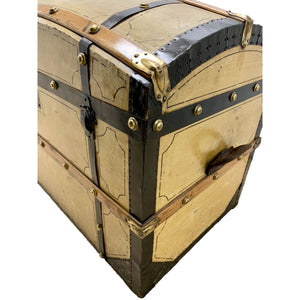 19th Century Painted Barrel Dome Top Blanket Trunk | Chest-Trunk-Antique Warehouse