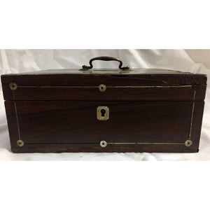 19th Century Rosewood Jewelry Box with Inlay-Decorative-Antique Warehouse