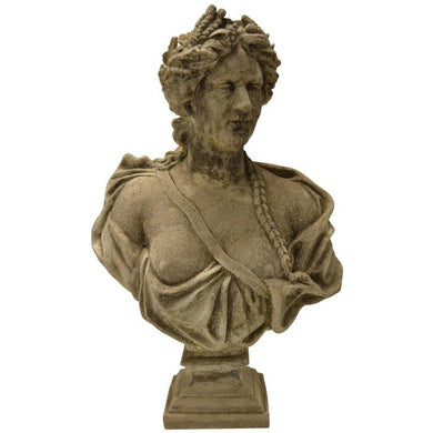 19th Century Stone Sculpture Bust | Statue on Pedestal-Sculpture-Antique Warehouse