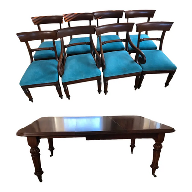 Mid 19th Century Antique Victorian Mahogany Dining Set - Table, Chairs and Buffet-Dining Table-Antique Warehouse